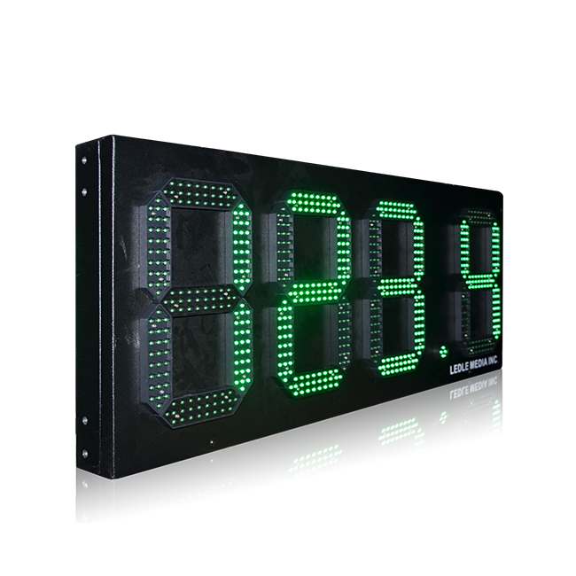 户外防雨12英寸7段单面绿色888.8 LED价格显示板
