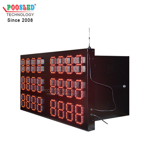户外使用高质红色LED7段数字特殊规格防雨铁箱汇率数字牌