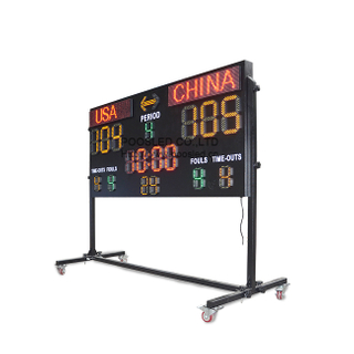 工厂制造无线控制便携式LED篮球记分牌工厂直销价