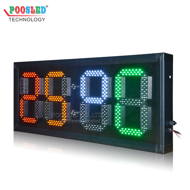 4色室内使用LED7段数字模组日期时间和温度数字屏